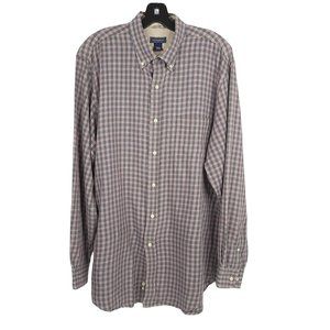 Saddlebred Long Sleeve Button Up Shirt Mens Size L Black Red Plaid